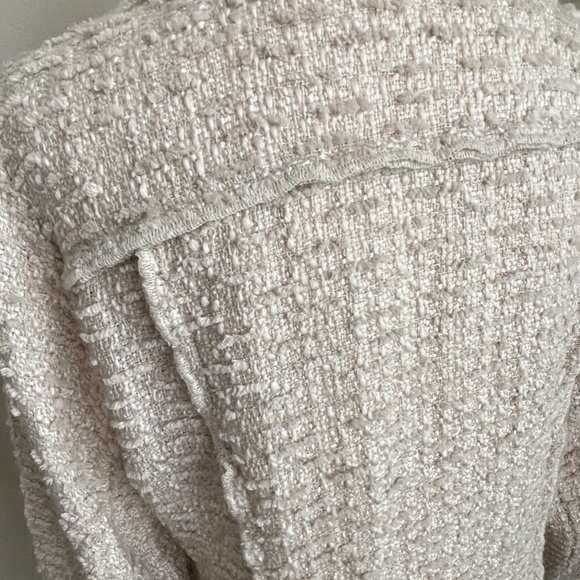 CAbi Cream woven The Estate Chenille Double Breasted jacket moto SMALL - Picture 7 of 15
